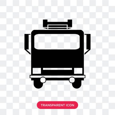 Saydam arka plan üzerinde yangın izole yangın kamyon vektör simgesi 