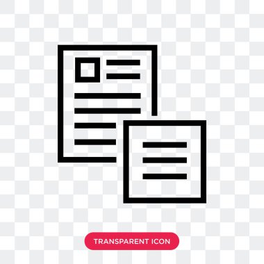 Saydam arka plan üzerinde Docume izole Belgeler vektör simgesi