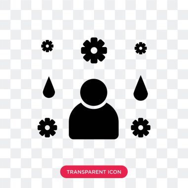 Saydam arka plan üzerinde tesisatçı izole tesisatçı vektör simgesi 