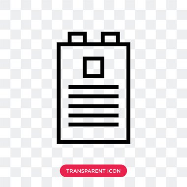 Saydam arka plan üzerinde Docume izole Belgeler vektör simgesi