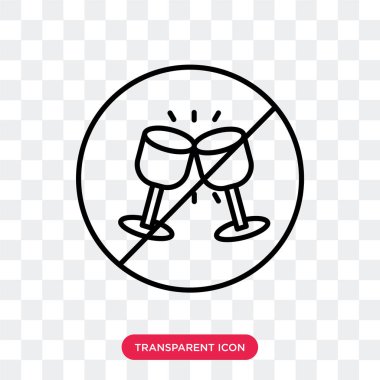 Saydam arka plan üzerinde hiç içki logo tasarımı izole içecekler vektör simge yok