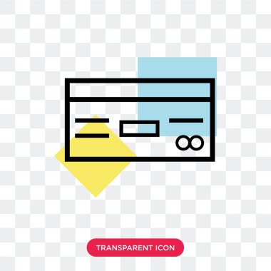 Saydam arka plan üzerinde CIT araba izole CIT kartı vektör simgesi