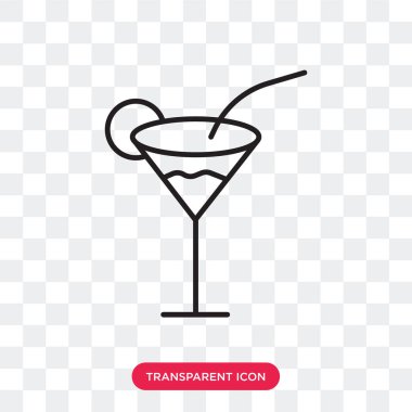 Vektör simgesi üzerinde şeffaf arka plan izole içecekler, içecekler logo tasarımı