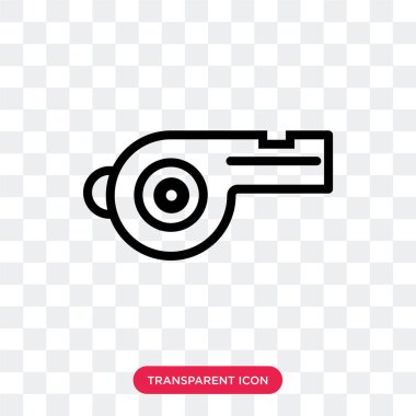 Saydam arka plan üzerinde düdük izole düdük vektör simgesi 