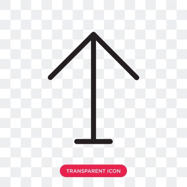 Yukarı ok vektör simgesi arro kadar şeffaf arka plan üzerinde izole