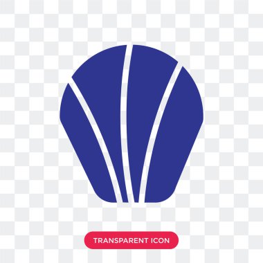 Saydam arka plan üzerinde deniz Sh izole deniz kabuğu vektör simgesi