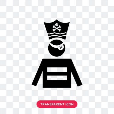 Saydam arka plan üzerinde Kaptan izole Kaptan vektör simgesi 