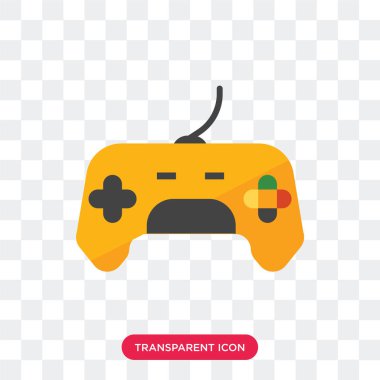 Saydam arka plan üzerinde Gamepad izole Gamepad vektör simgesi 