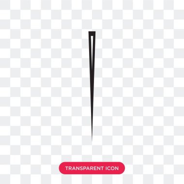 Saydam arka plan üzerinde iğne lo izole iğne vektör simgesi