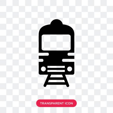 Saydam arka plan üzerinde tren logo izole tren vektör simgesi