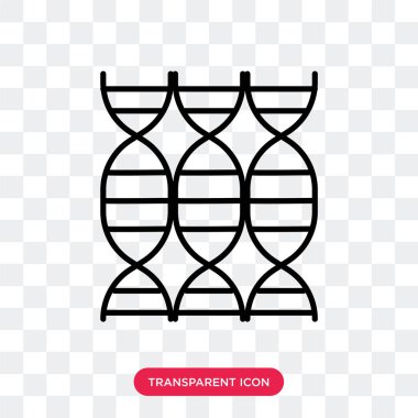 Saydam arka plan üzerinde Dna logo tasarımı izole Dna vektör simgesi