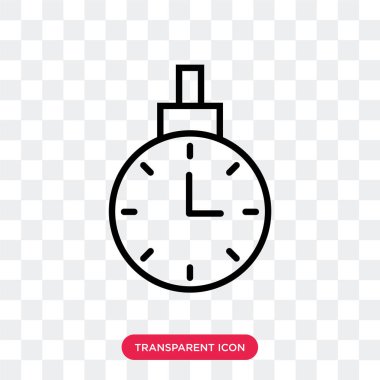 Saydam arka plan üzerinde Stopwa izole kronometre vektör simgesi