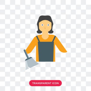 Saydam arka plan üzerinde hizmetçi logosu d izole hizmetçi vektör simgesi