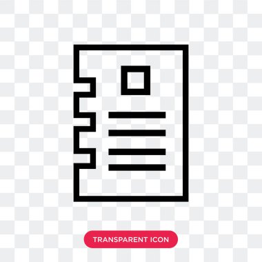 Saydam arka plan üzerinde belgelerine izole belge vektör simgesi