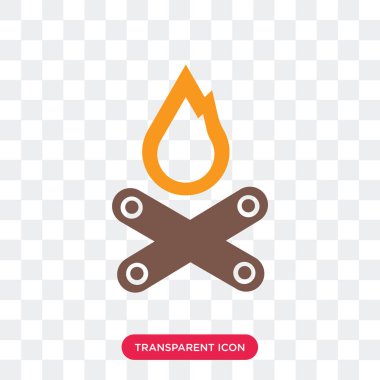 Saydam arka plan üzerinde şenlik ateşi izole şenlik ateşi vektör simgesi 