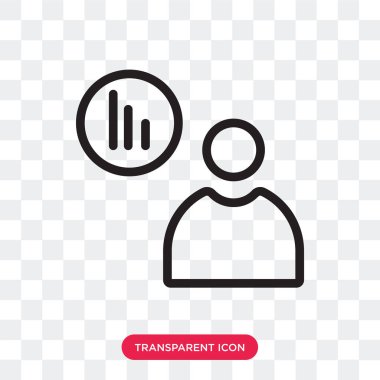 Saydam arka plan üzerinde ön izole sunu vektör simgesi