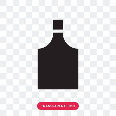 Saydam arka plan üzerinde P izole parfüm şişe vektör simgesi