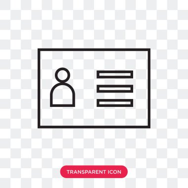 saydam arka plan üzerinde visitc izole visitcard vektör simgesi