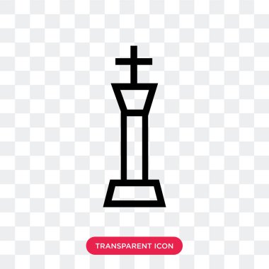 Saydam arka plan üzerinde izole kral vektör simge Kral logosu d