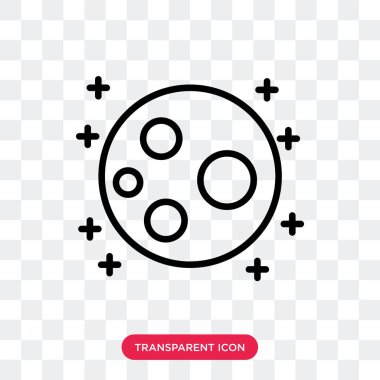 Saydam arka plan üzerinde Moon logosu d izole ay vektör simgesi