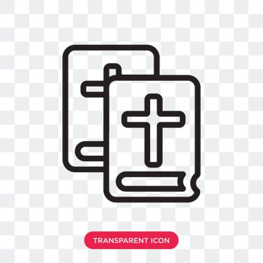 Saydam arka plan üzerinde İncil logo izole İncil vektör simgesi