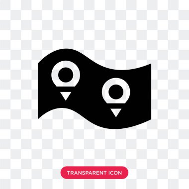 Şeffaf arka plan, harita logo des izole vektör simge göster