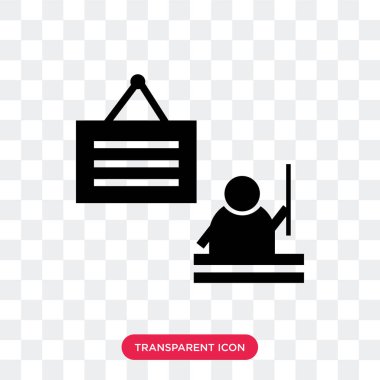 Saydam arka plan üzerinde ön izole sunu vektör simgesi