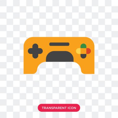 Saydam arka plan üzerinde Gamepad izole Gamepad vektör simgesi 