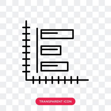 Saydam arka plan üzerinde istatistik logo tasarımı izole istatistikleri vektör simgesi