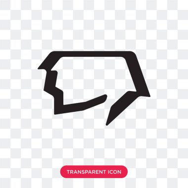 Bize vektör simgesi üzerinde şeffaf arka plan izole harita, harita bize lo