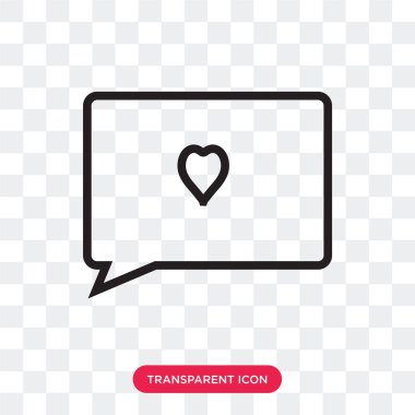 saydam arka plan üzerinde lov izole aşk yorum vektör simgesi