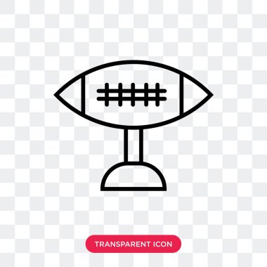 Amerikan futbol Trophey vektör simgesi üzerinde saydam ba izole