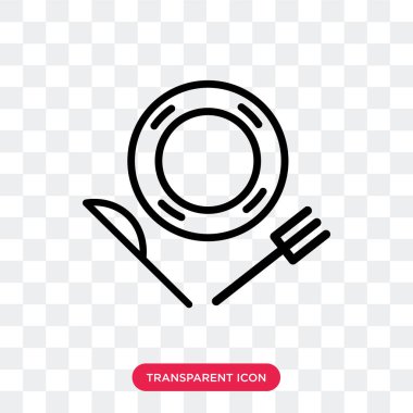 Saydam arka plan üzerinde çanak logosu d izole çanak vektör simgesi