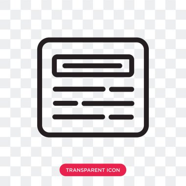 Saydam arka plan üzerinde Newspa izole gazete vektör simgesi