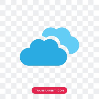 Saydam arka plan üzerinde izole bulut vektör simge bilgisayar, 