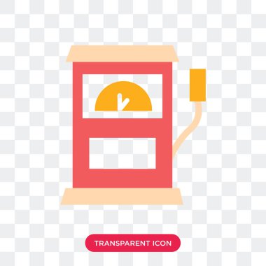 Saydam arka plan üzerinde gaz izole benzin istasyonu vektör simgesi 