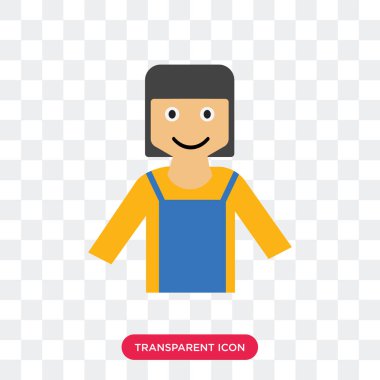 Saydam arka plan üzerinde hizmetçi logosu d izole hizmetçi vektör simgesi