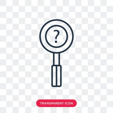 Saydam arka plan üzerinde arama logo tasarımı izole arama vektör simgesi