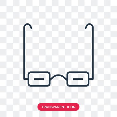 Saydam arka plan üzerinde gözlük logo tasarımı izole gözlük vektör simgesi