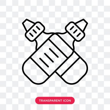 Vektör simgesi üzerinde şeffaf arka plan izole soslar, logo tasarımı soslar