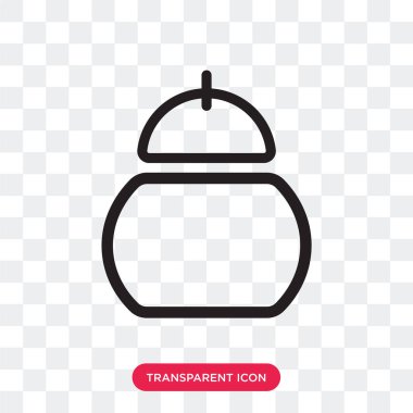 Saydam arka plan üzerinde kavanoz logo des izole kavanoz vektör simgesi