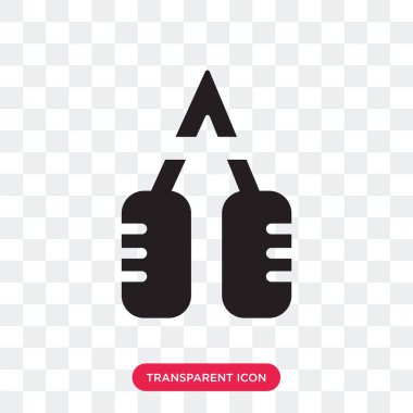 Saydam arka plan üzerinde Handgri izole grip vektör simgesi