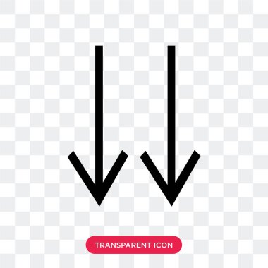 saydam arka plan üzerinde bo izole alt okları vektör simgesi