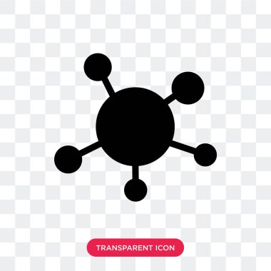 Saydam arka plan üzerinde virüs logo izole virüs vektör simgesi