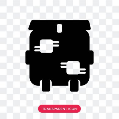 Saydam arka plan üzerinde çöp izole çöp kutusu vektör simgesi 