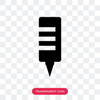 şeffaf arka plan üzerinde kan izole kan torbası vektör simgesi 