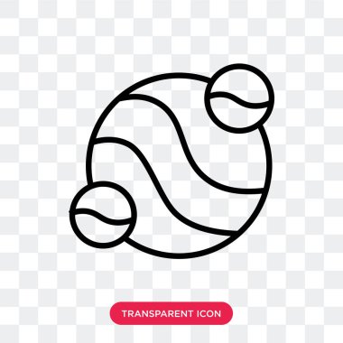 Saydam arka plan üzerinde gezegen lo izole gezegen vektör simgesi