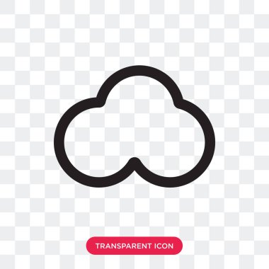 saydam arka plan üzerinde bulut logo izole bulut vektör simgesi