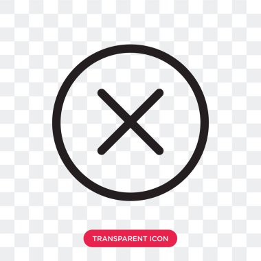 vektör simge şeffaf arka plan üzerinde yakın logosu izole kapatmak