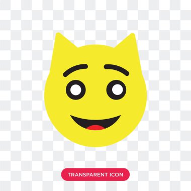 Saydam arka plan üzerinde kedi logo des izole kedi vektör simgesi